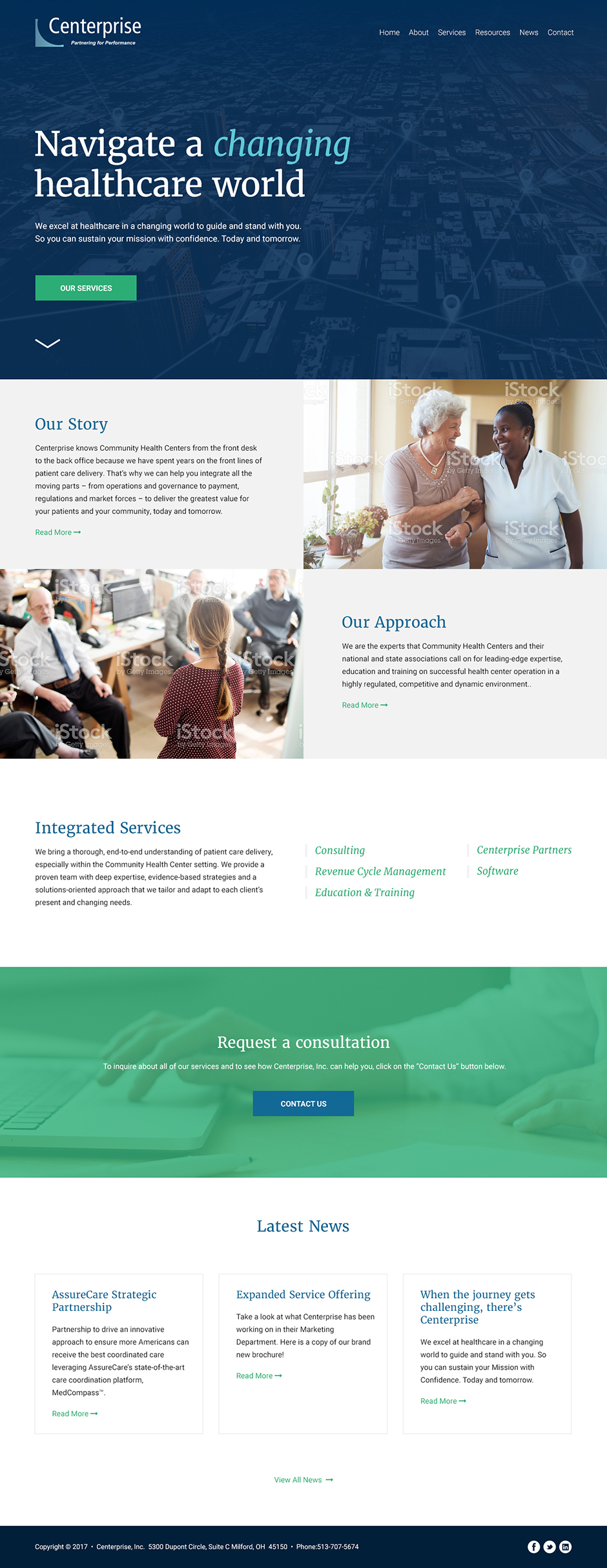 Centerprise Healthcare Consulting Responsive Website Design