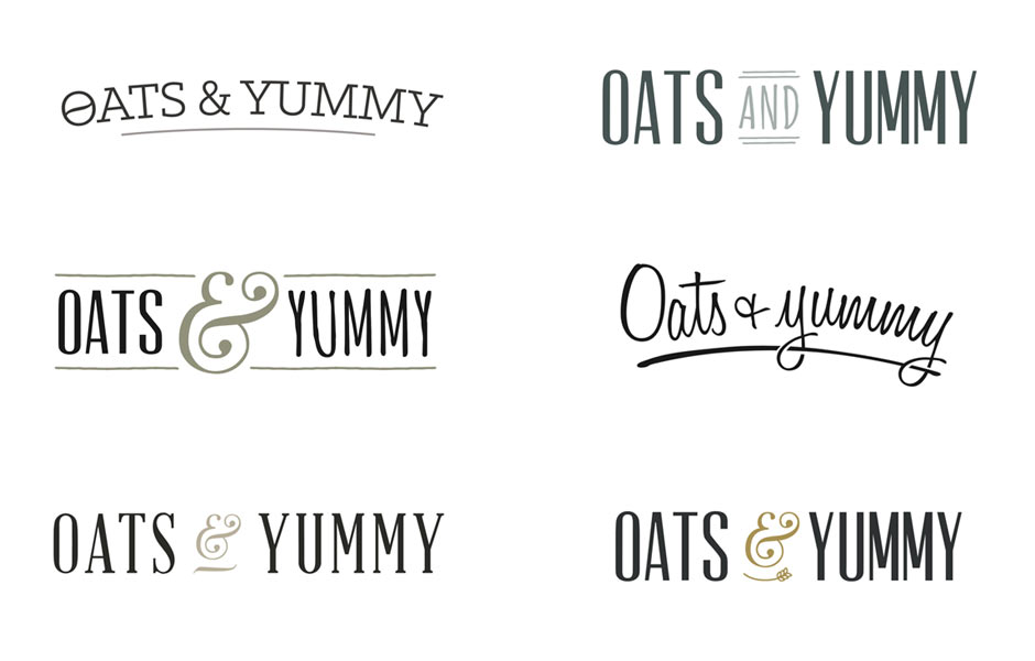 Oats and Yummy Logo Design Concepts