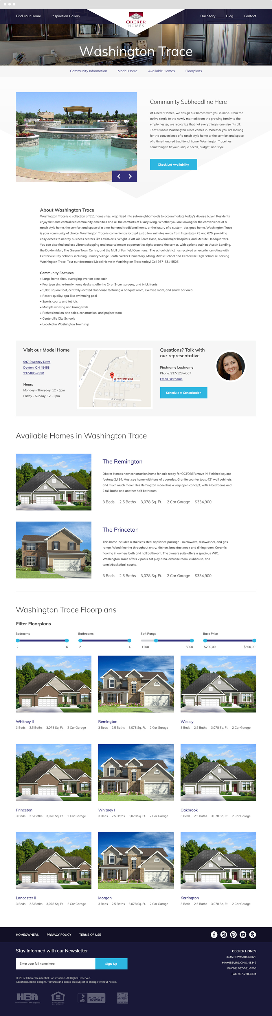 Home Builder Website User Experience Design