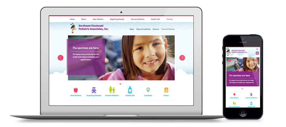 Responsive Cincinnati Pediatrics Website