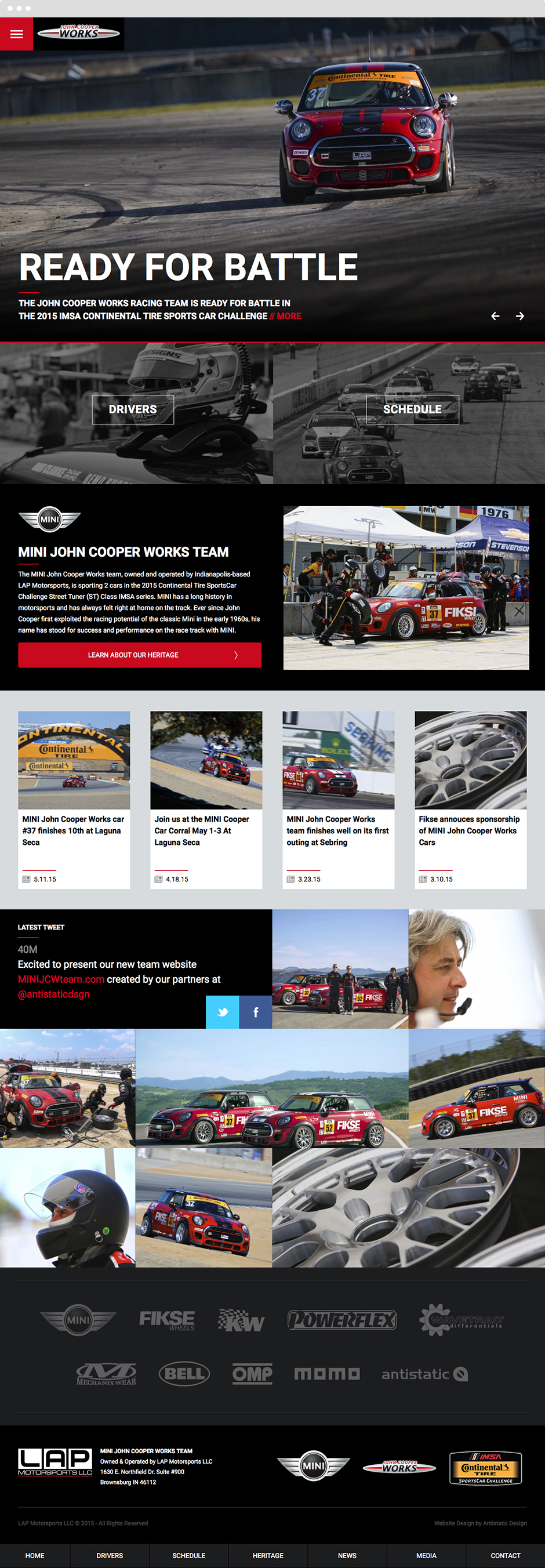 MINI John Cooper Works Team Website Design & Development