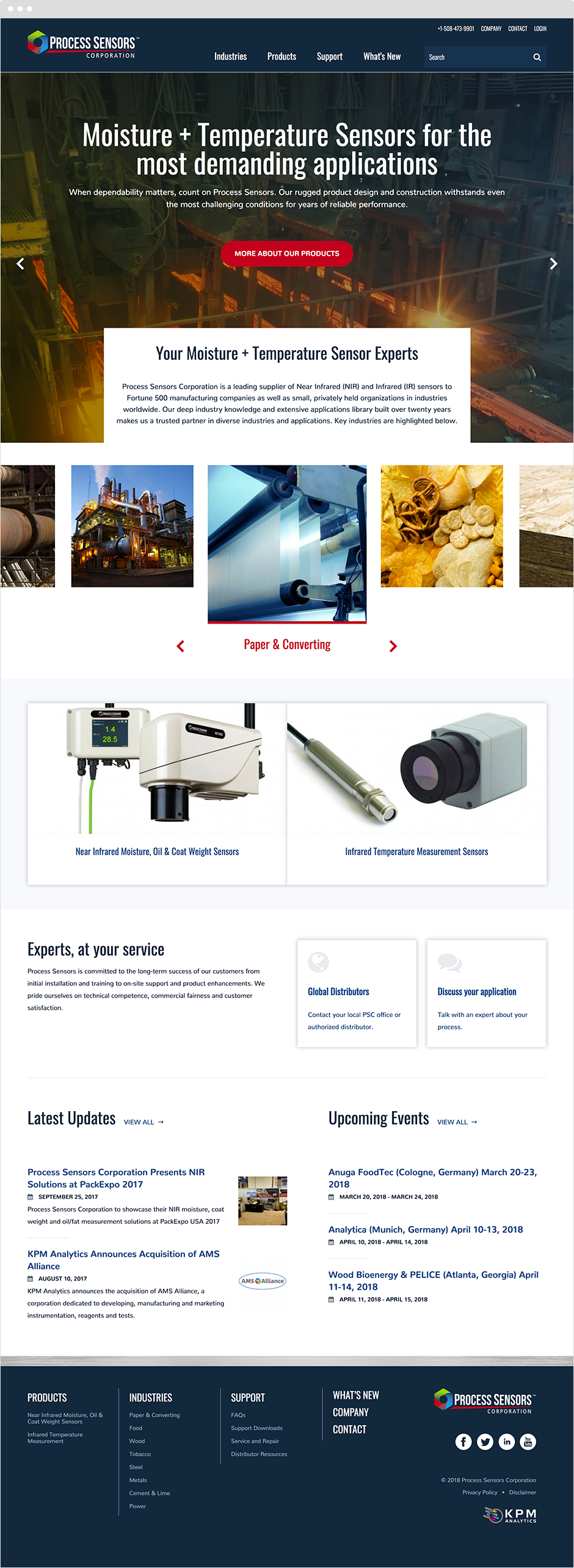Process Sensors Corporation Responsive Website Design