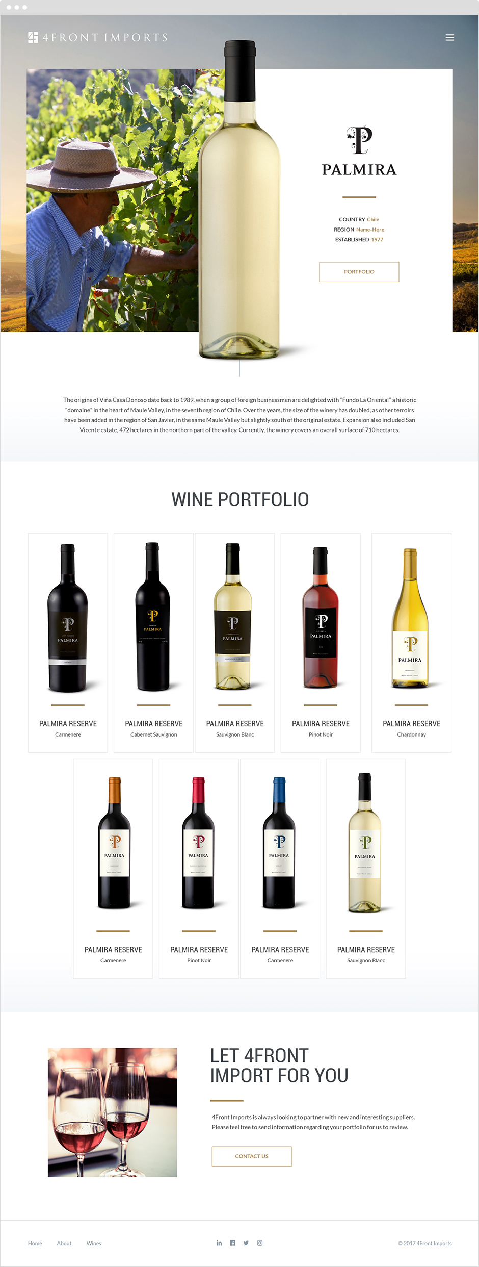 4Front Imports Wine Portfolio Page