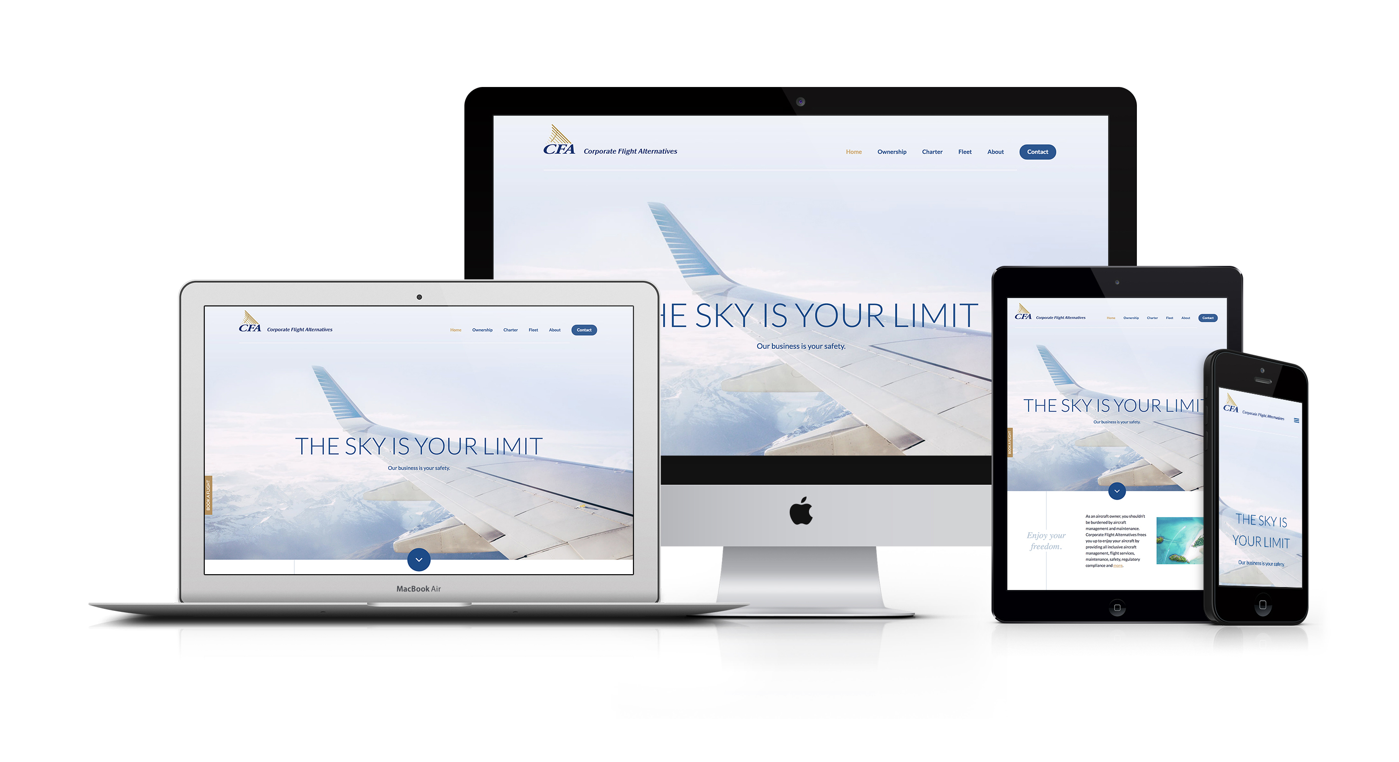 Corporate Flight Alternatives Responsive Website Design
