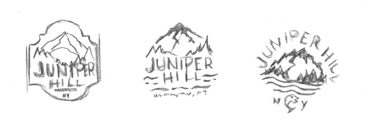 Juniper Hill logo sketch concepts