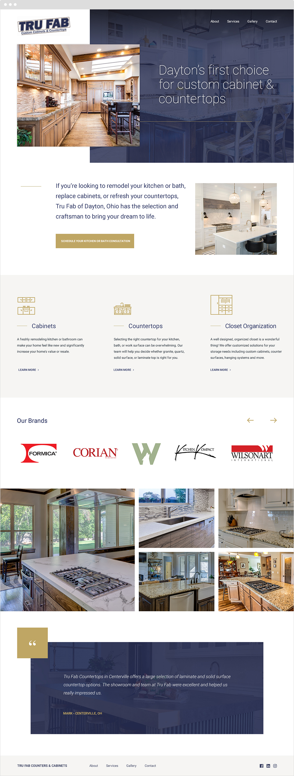 Tru Fab Countertops Homepage Design