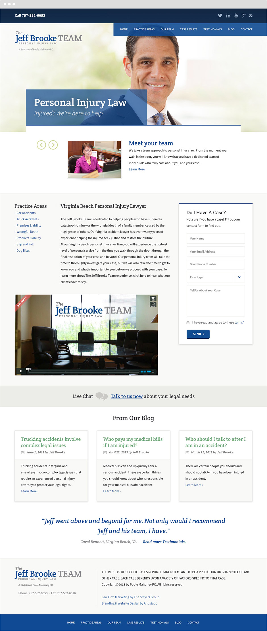 Attorney Profile Page Design