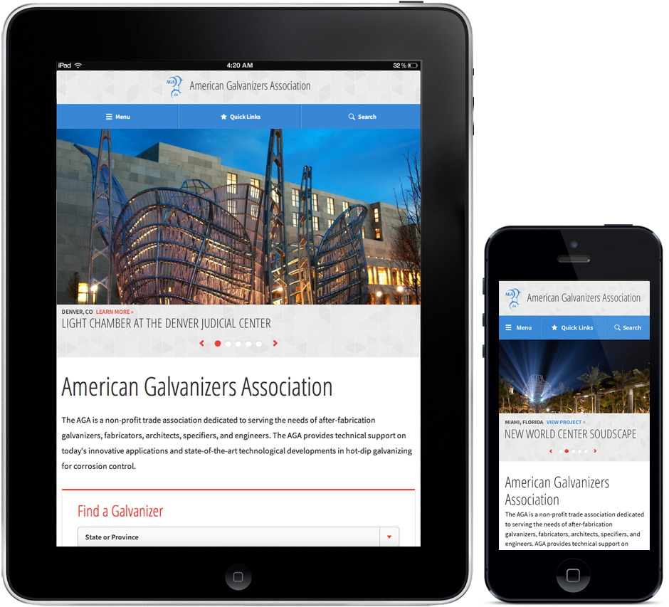 AGA Responsive Website Design
