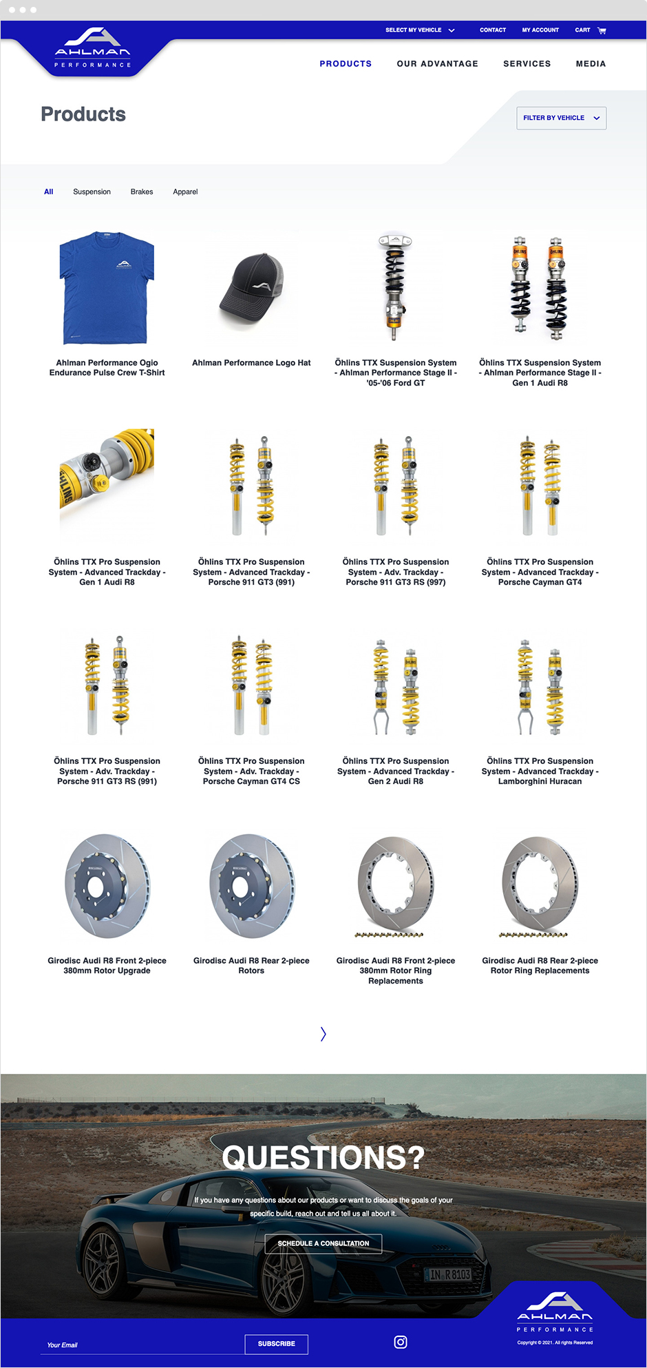 Ahlman Performance eCommerce Website Design