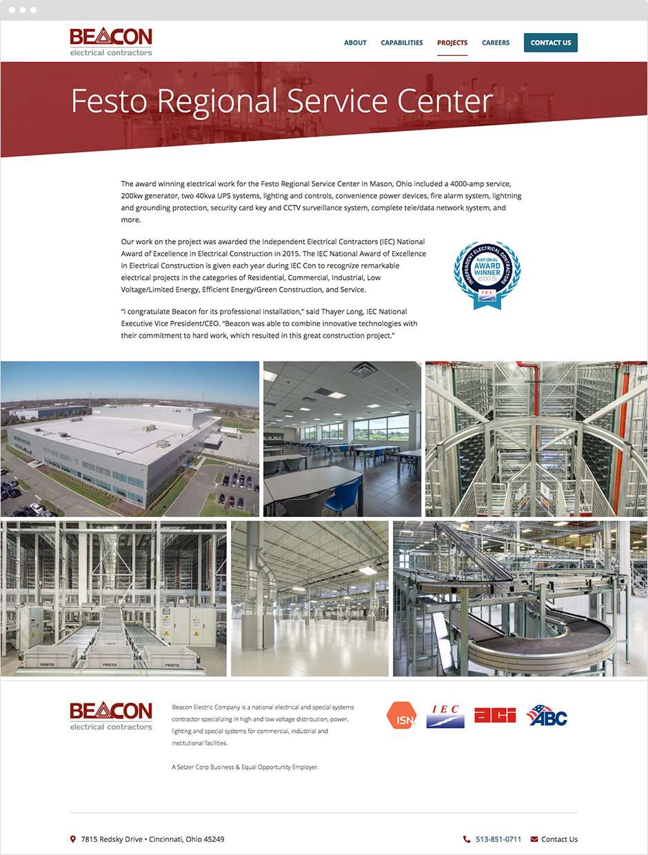 Beacon Electric Responsive ExpressionEngine Website Design