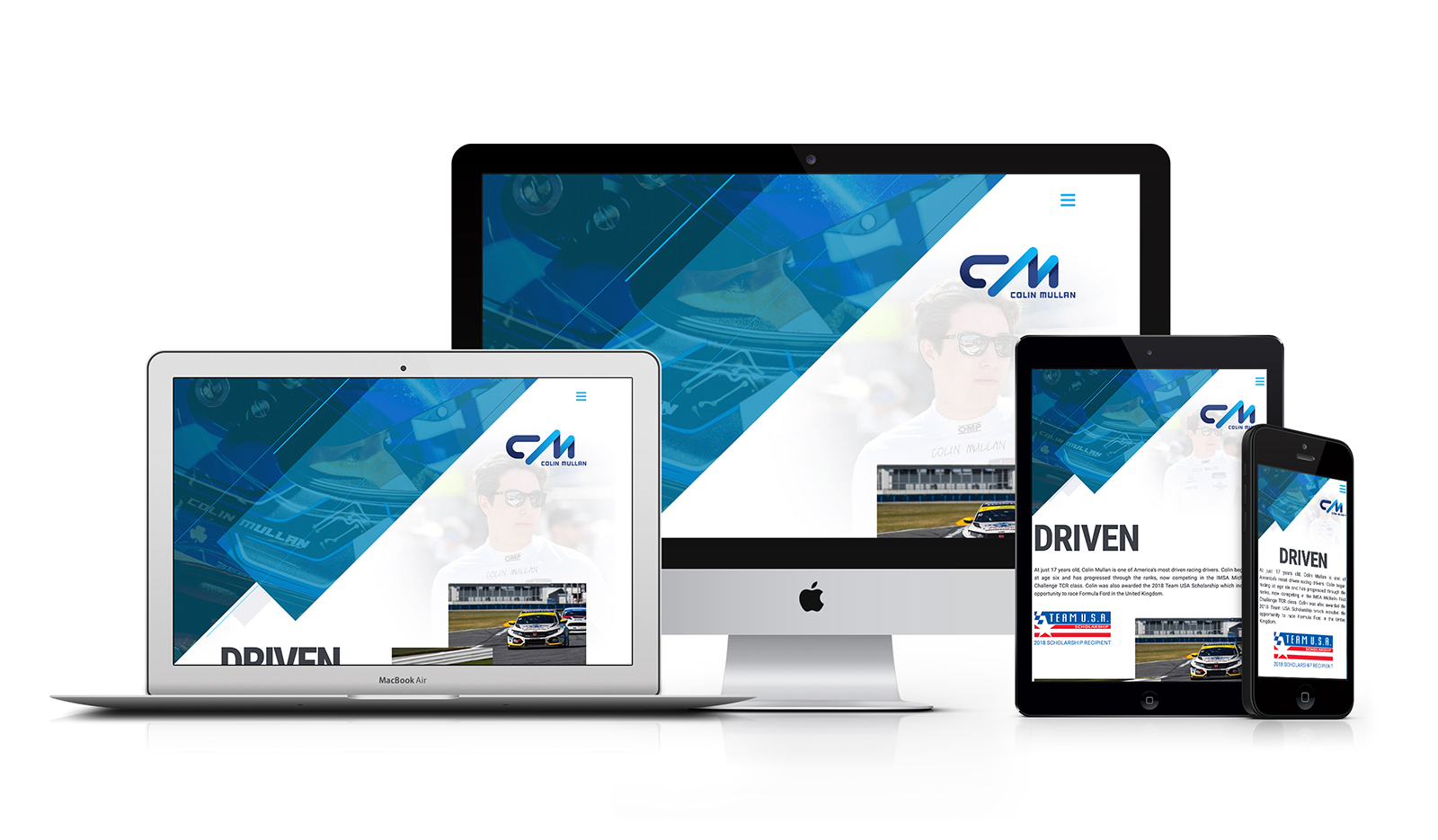 Colin Mullan Racing Brand and Website Design