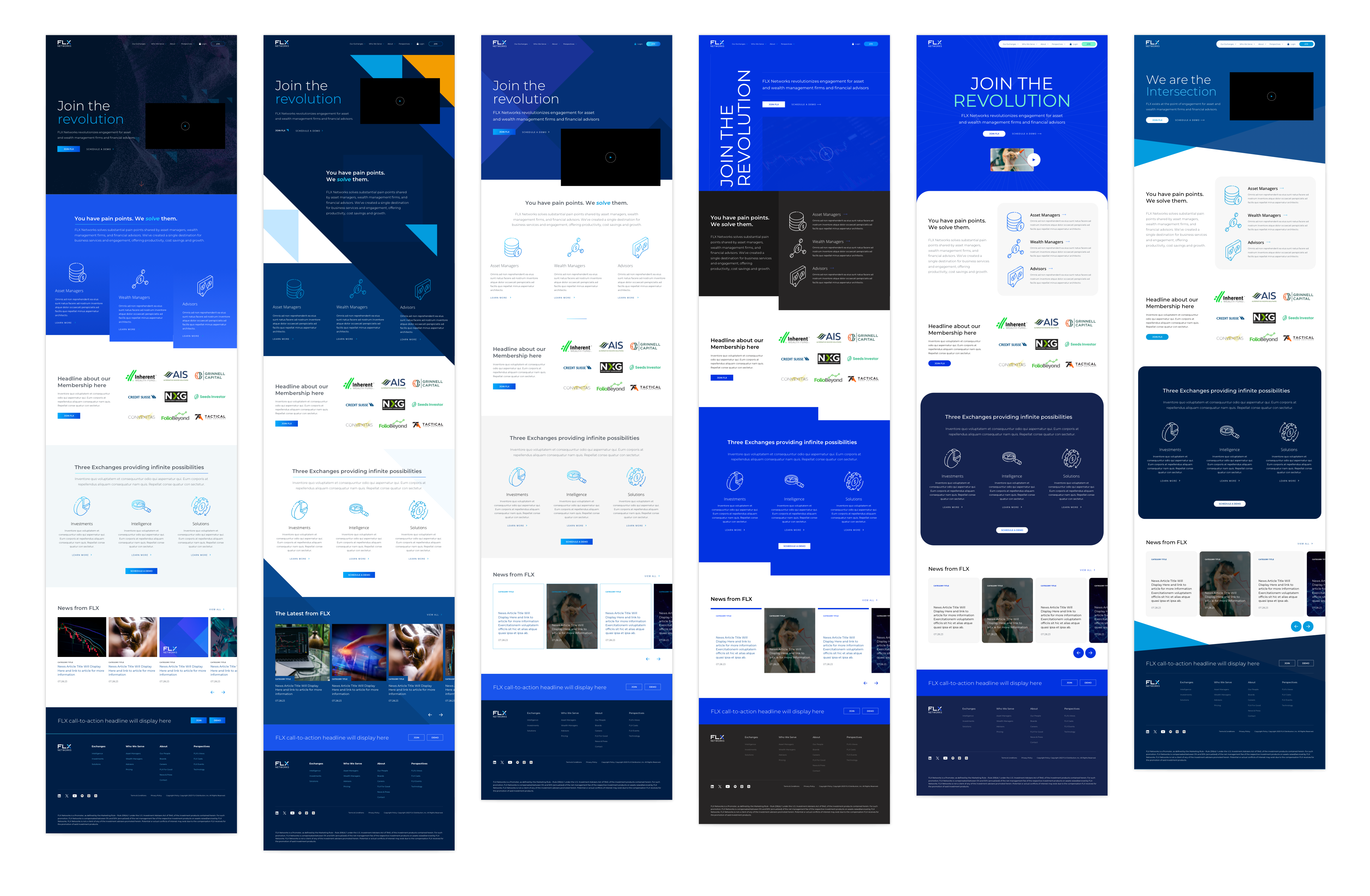 FLX Website concepts