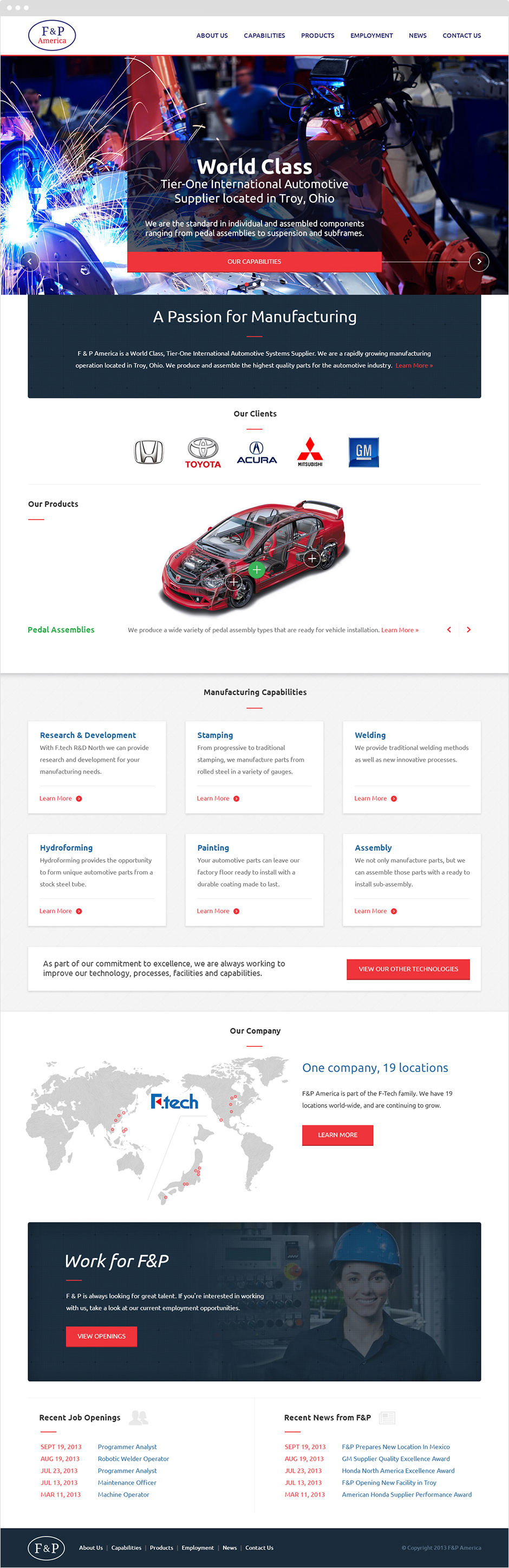 F&P America Responsive ExpressionEngine Website Design
