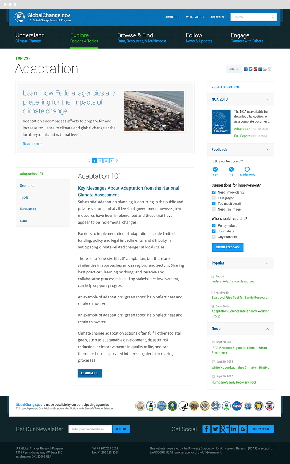 globalchange.gov Website Design and Development