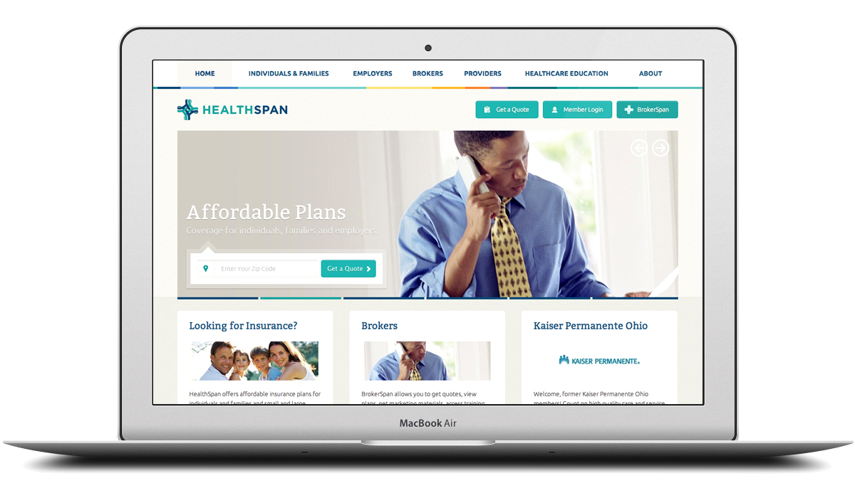 HealthSpan Insurance Responsive Website Design and Development