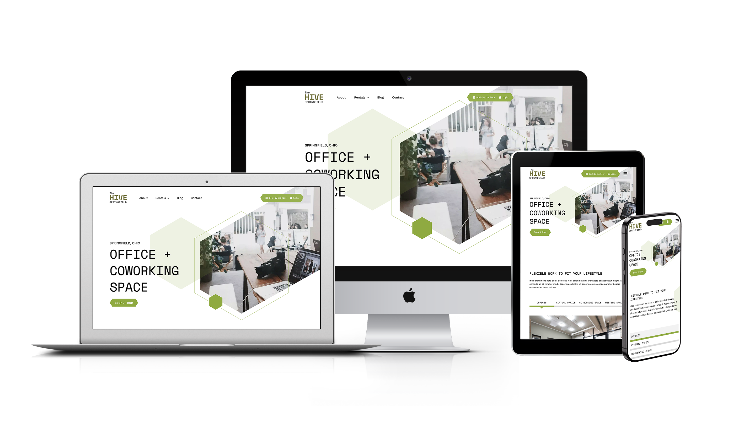 Hive Office Coworking Springfield Website Design