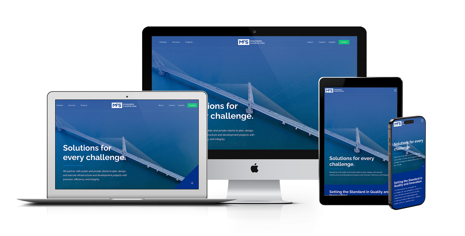 MFS Engineers - Custom Website User Interface Design build on Craft CMS