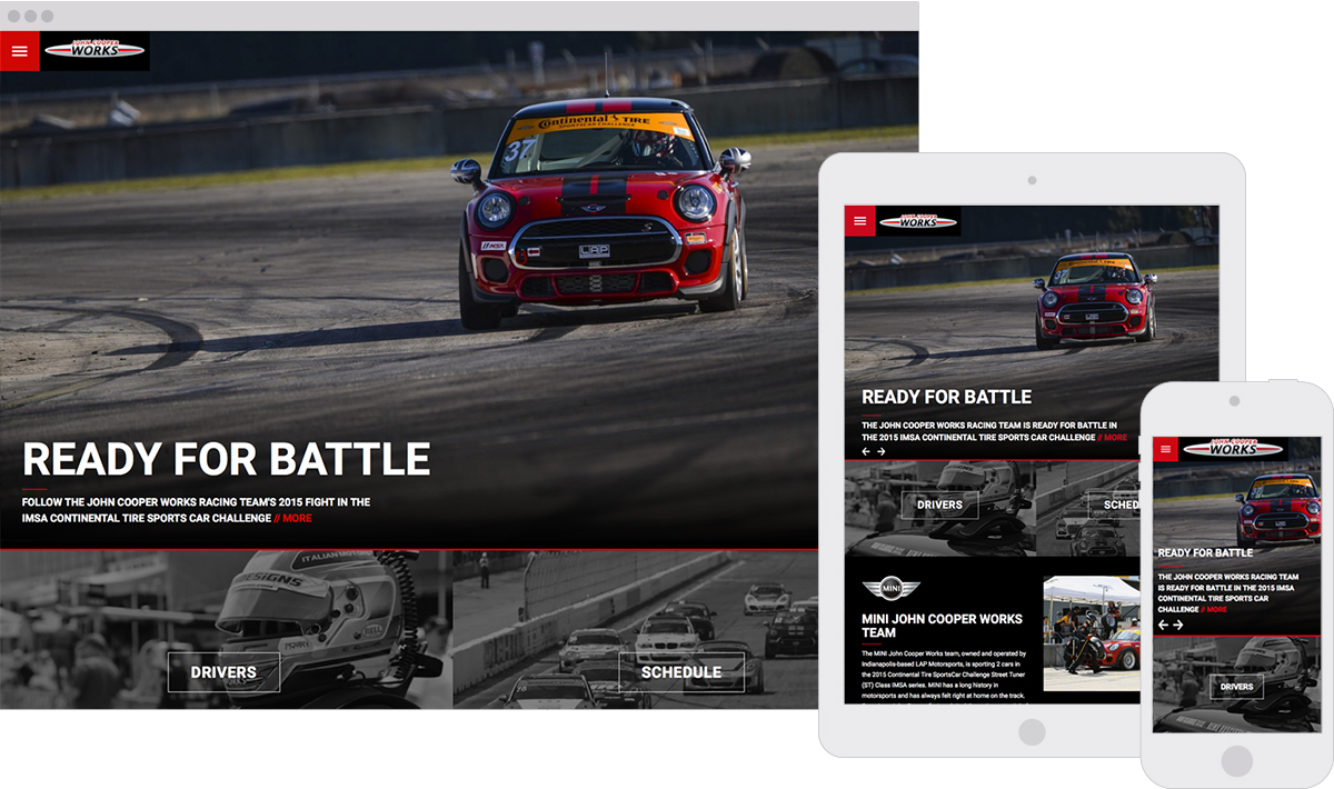 MINI John Cooper Works Team Website Design & Development