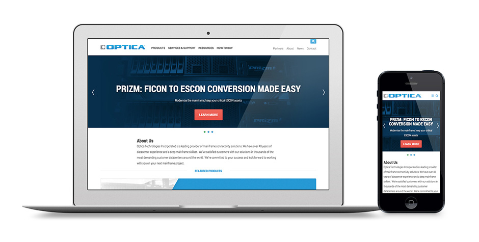 Responsive Web Design for Optica Technologies