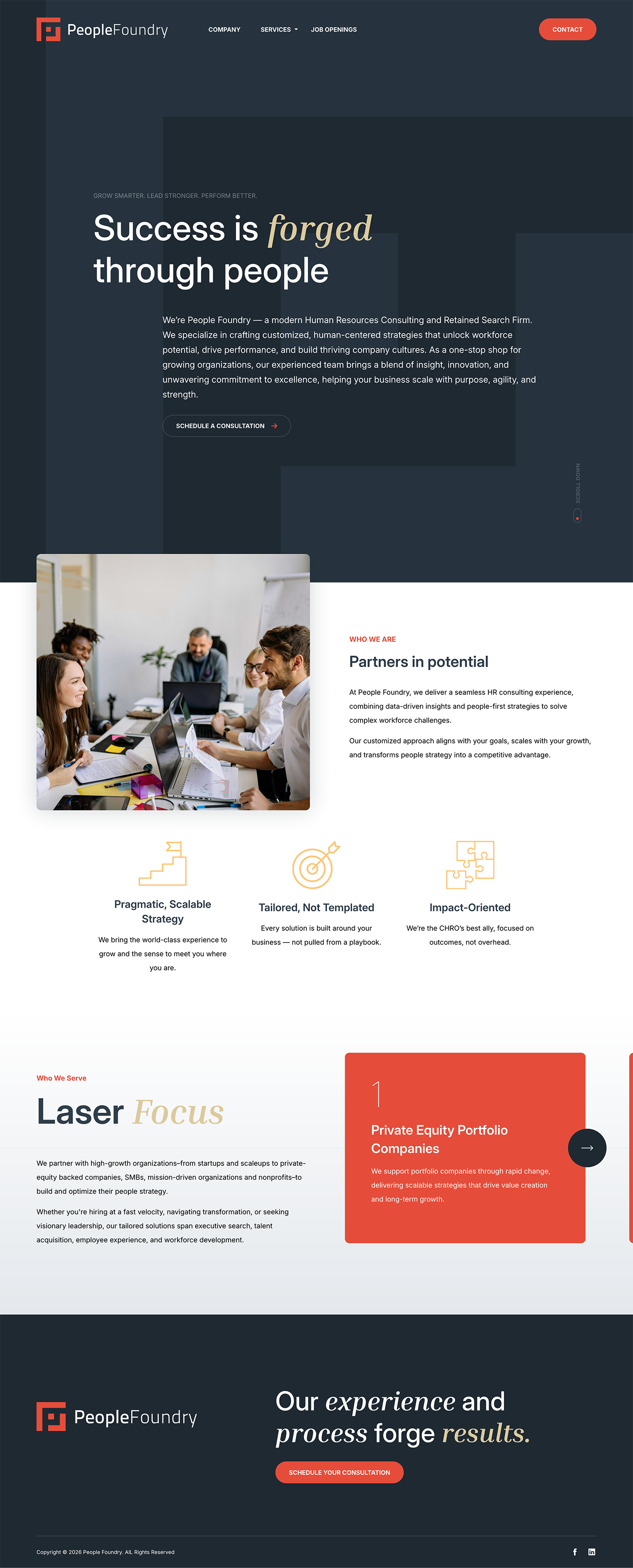 Custom Website Design for People Foundry Consulting Service