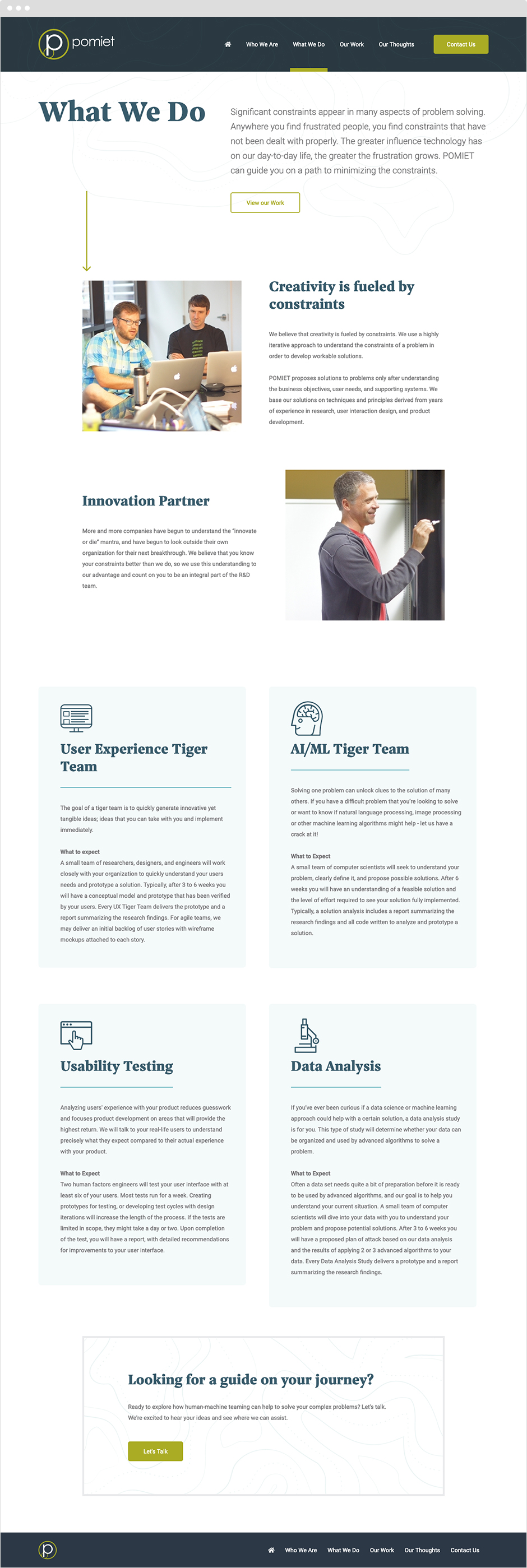 Pomiet Landing Page Design