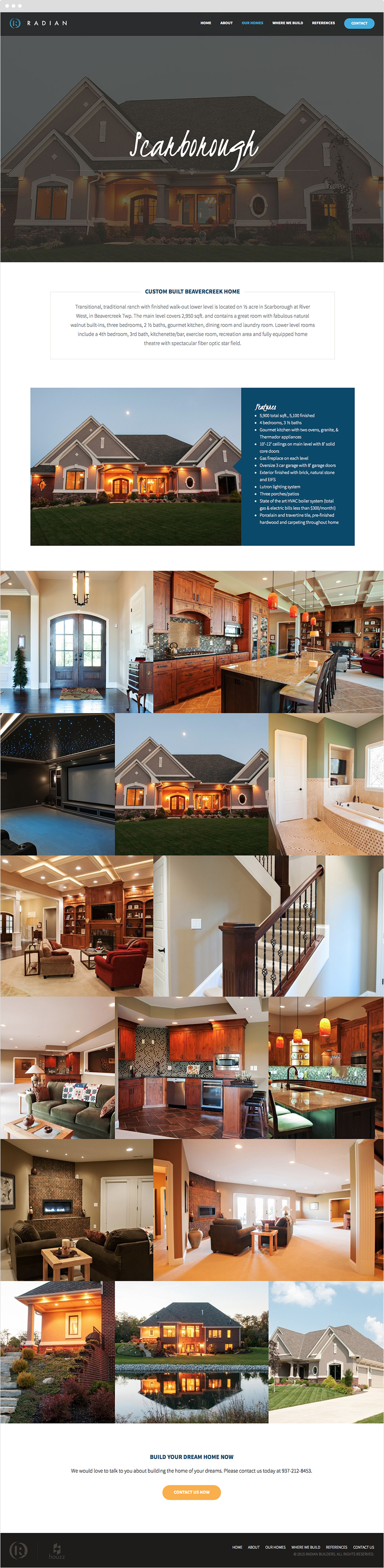 ExpressionEngine Website Design for Radian Custom Home Builders