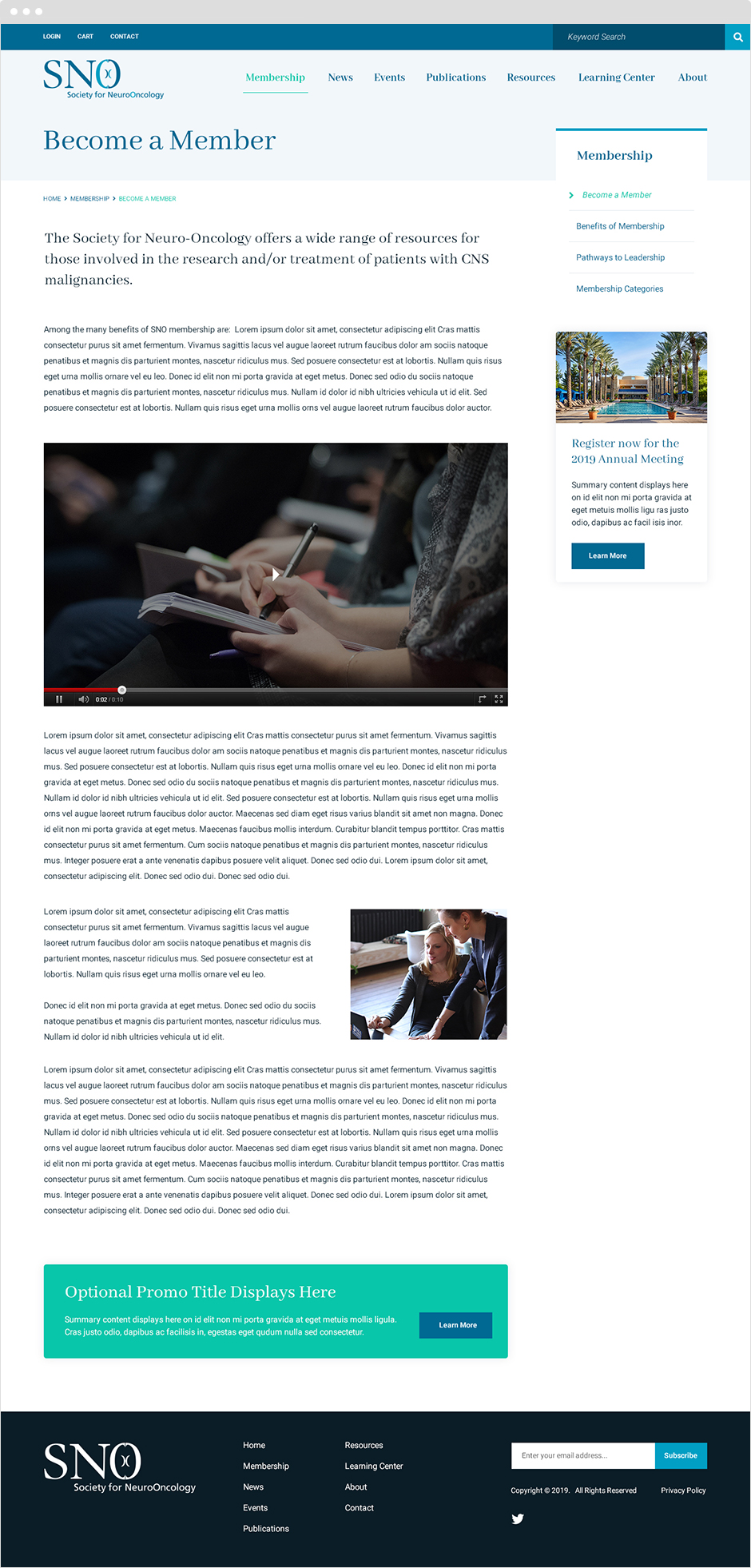 Content Page Design for Society for Neuro-Oncology