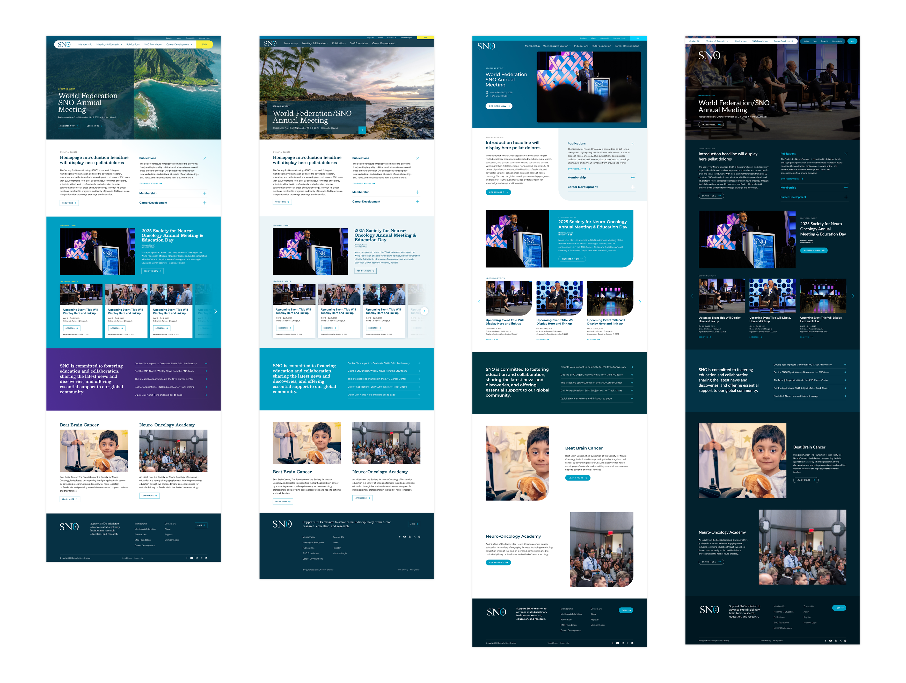SNO Website concepts