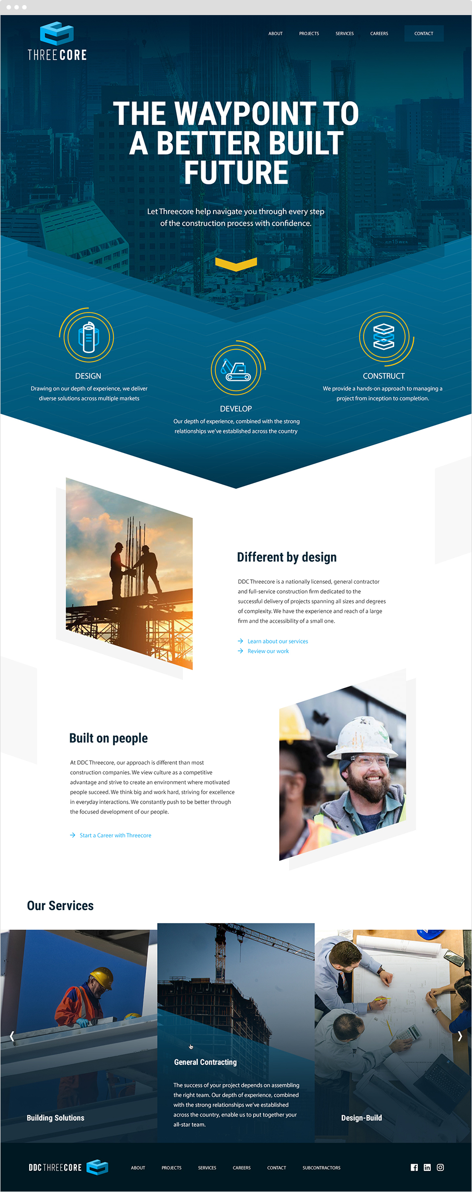 Threecore responsive website design and branding