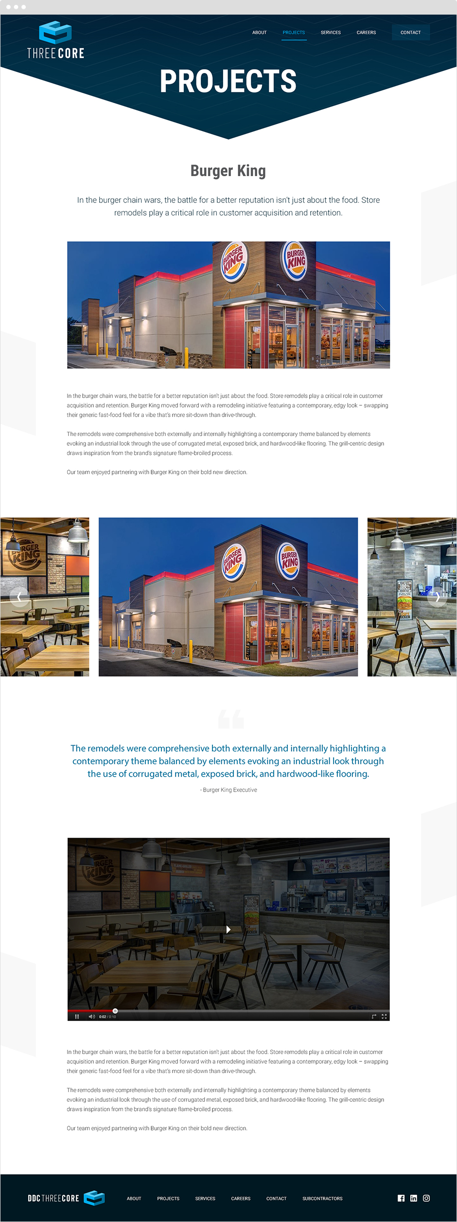 Threecore Project Detail Page