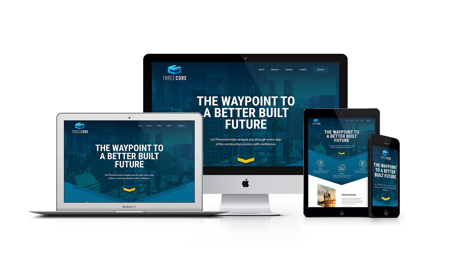 Threecore responsive website design and branding