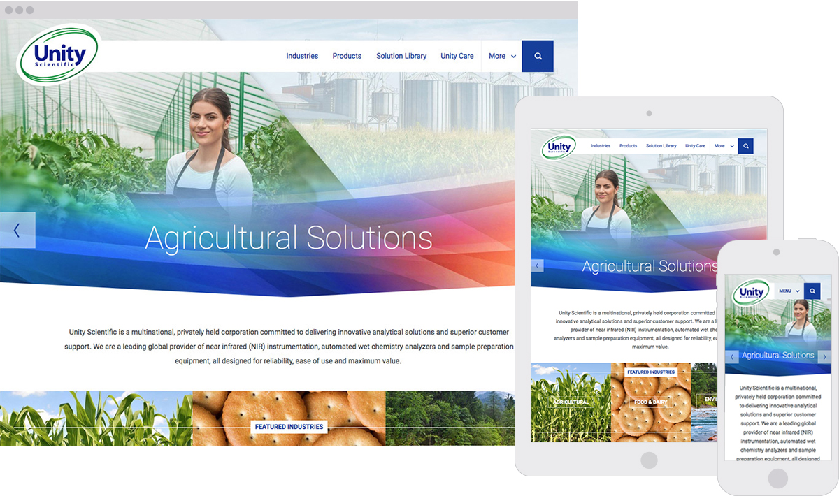 Unity Scientific Responsive Website Design