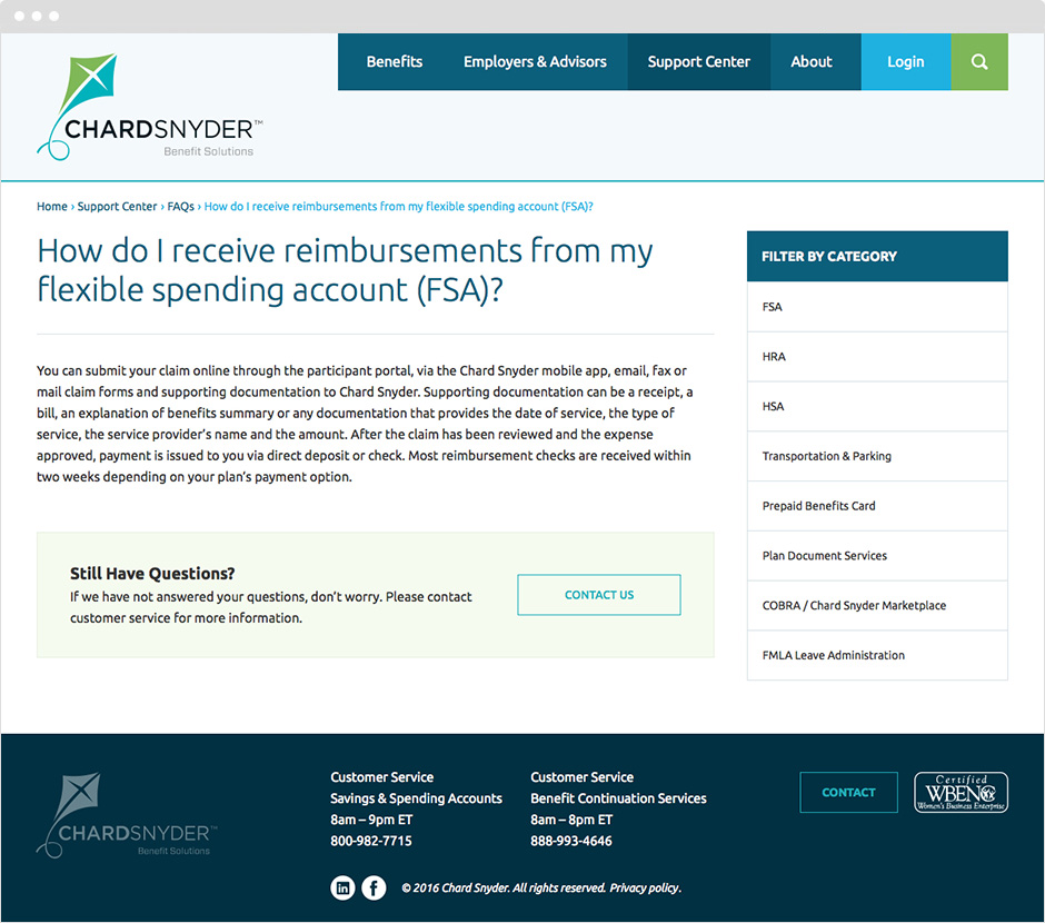 Custom ExpressionEngine Website Development for Chard Snyder Insurance Benefits