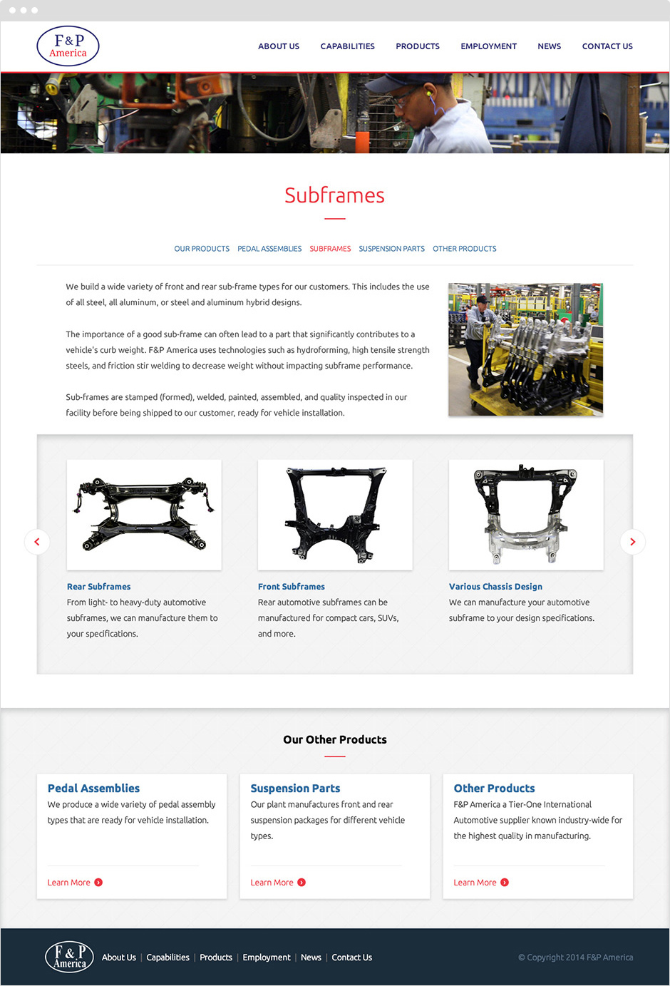 F&P America Responsive ExpressionEngine Website Design