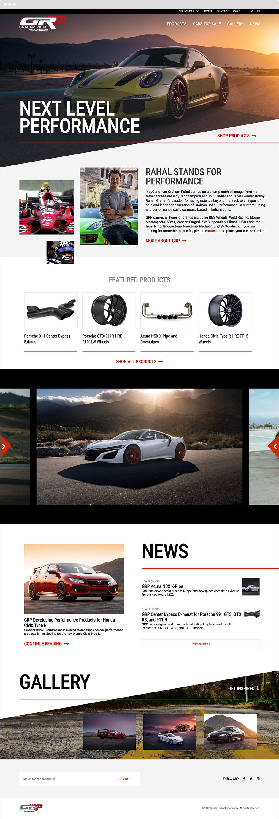 Graham Rahal Performance Responsive Web Design