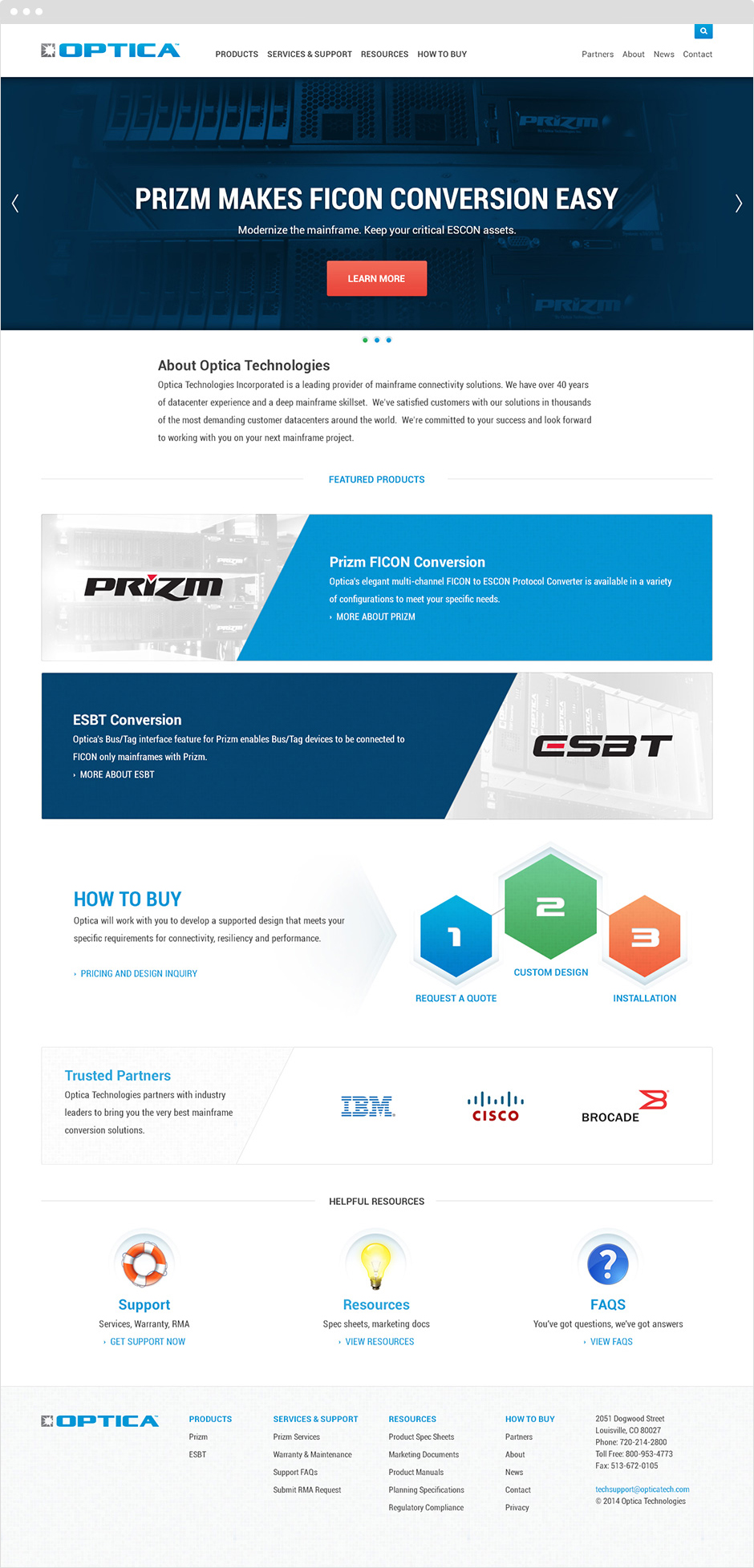 Responsive Web Design for Optica Technologies